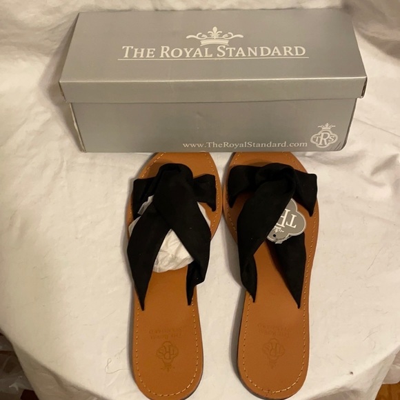 The Royal Standard Shoes - 𝅺THE Royal Standard, Adelaide slide sandal; Black; Size 10, new in box